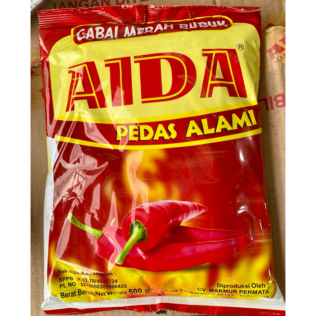 aida cabe bubuk asli 500gram cabe tabur basreng seblak krupuk mie