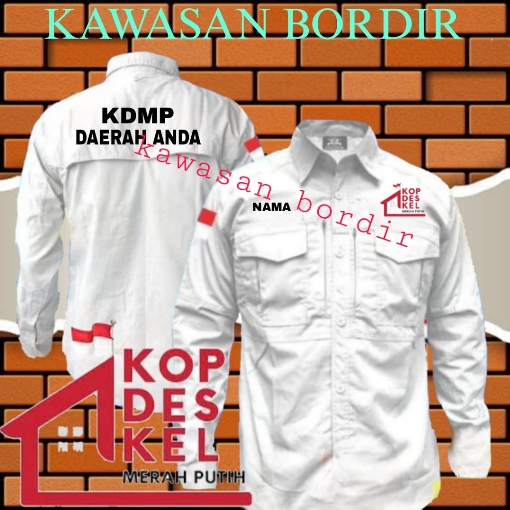 Terbaru kemeja tactical kopdes Kel kemeja koperasi desa kelurahan merah putih seragam koperasi merah