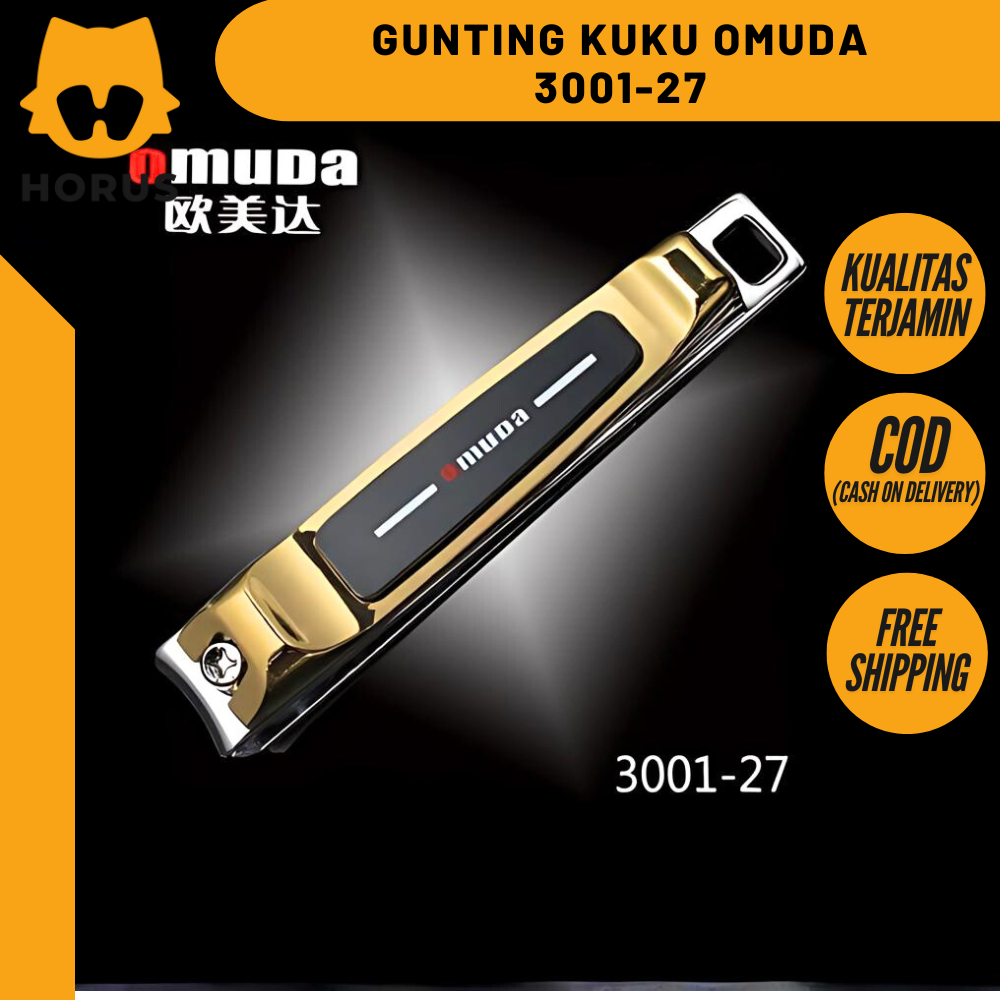 Gunting Kuku Omuda Nail Clipper Premium Besar Gunting Kuku Tajam Black Gold OMUDA 3001-27