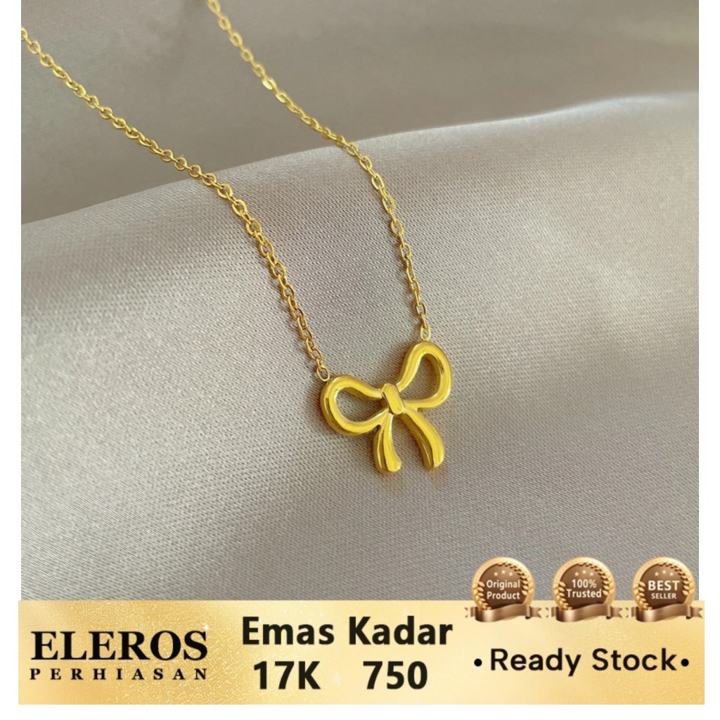 Kalung Emas Kupu-Kupu Wanita Sederhana 17k
