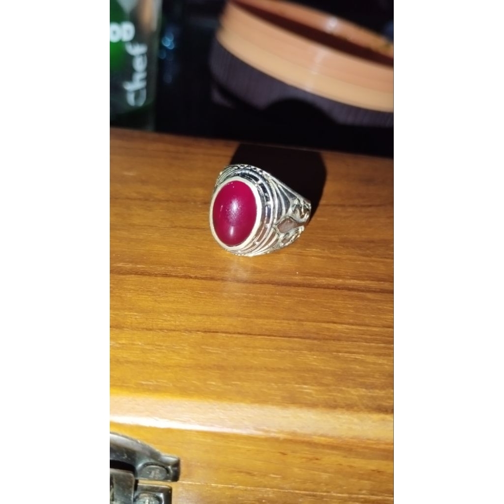 Cincin Batu Akik Siem Merah