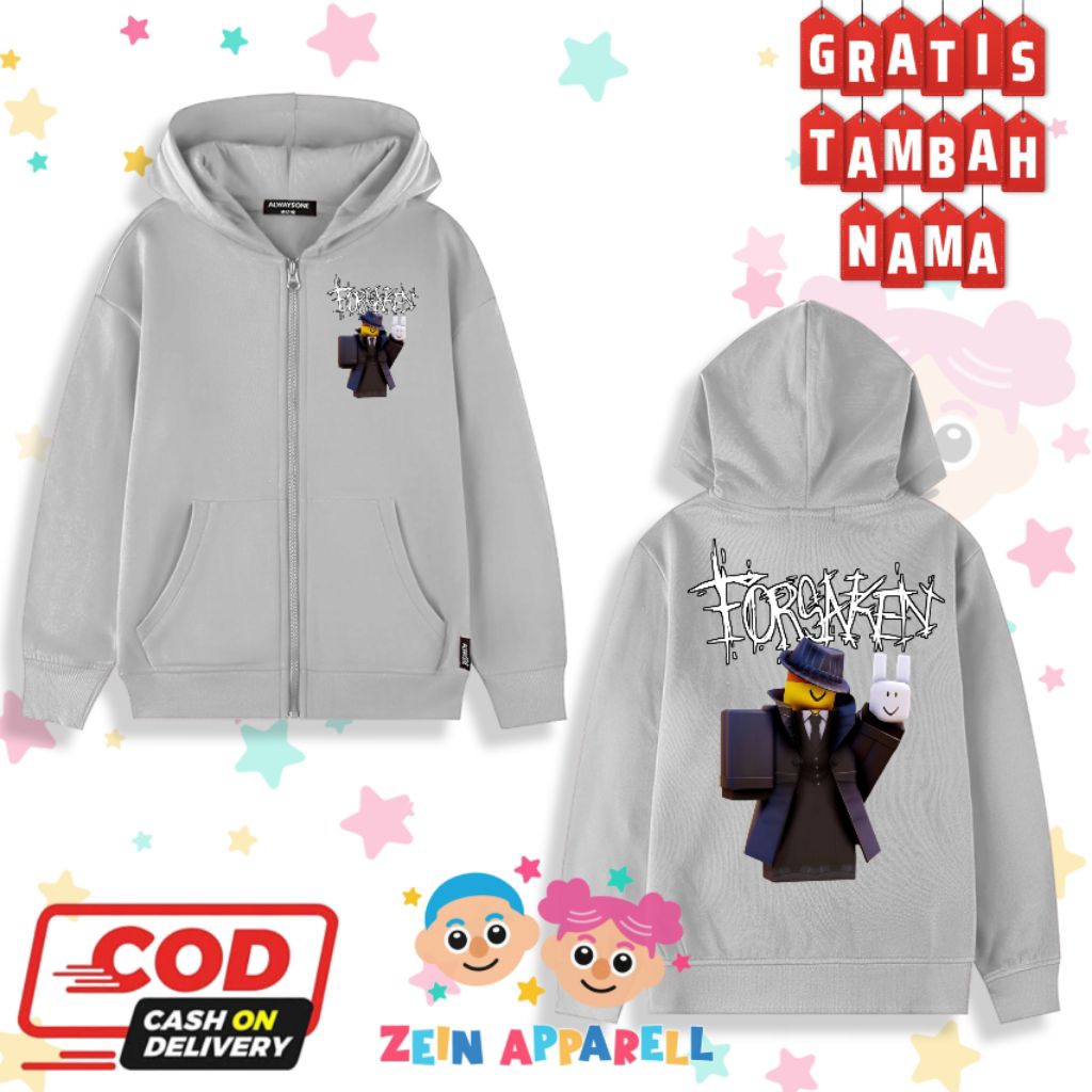 Jaket Zipper Anak Forsaken Mafioso - Jaket Resleting Anak Forsaken Mafioso