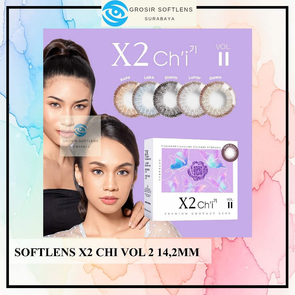 Softlens X2 CHI VOL II 14,2MM Normal & Minus (-0,50 S/D -6,00) By X2 / Soflen X2 Chi Vol II / X2 Chi