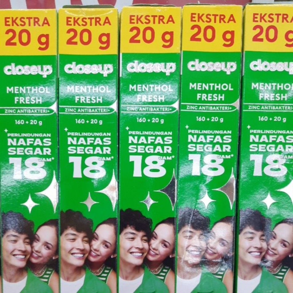 Closeup Pasta Gigi Menthol Fresh 160g+20g (Jumbo) Antibakteri