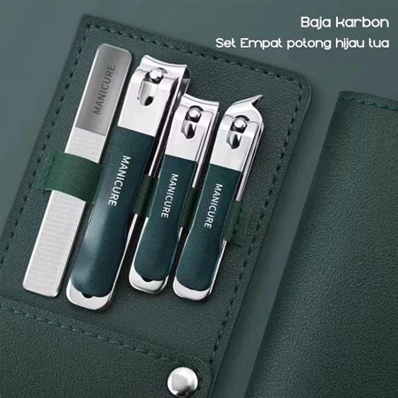 Gunting Kuku Set Alat Perawatan & Gunting Kuku Premium Kilap Kuku Nano Glass