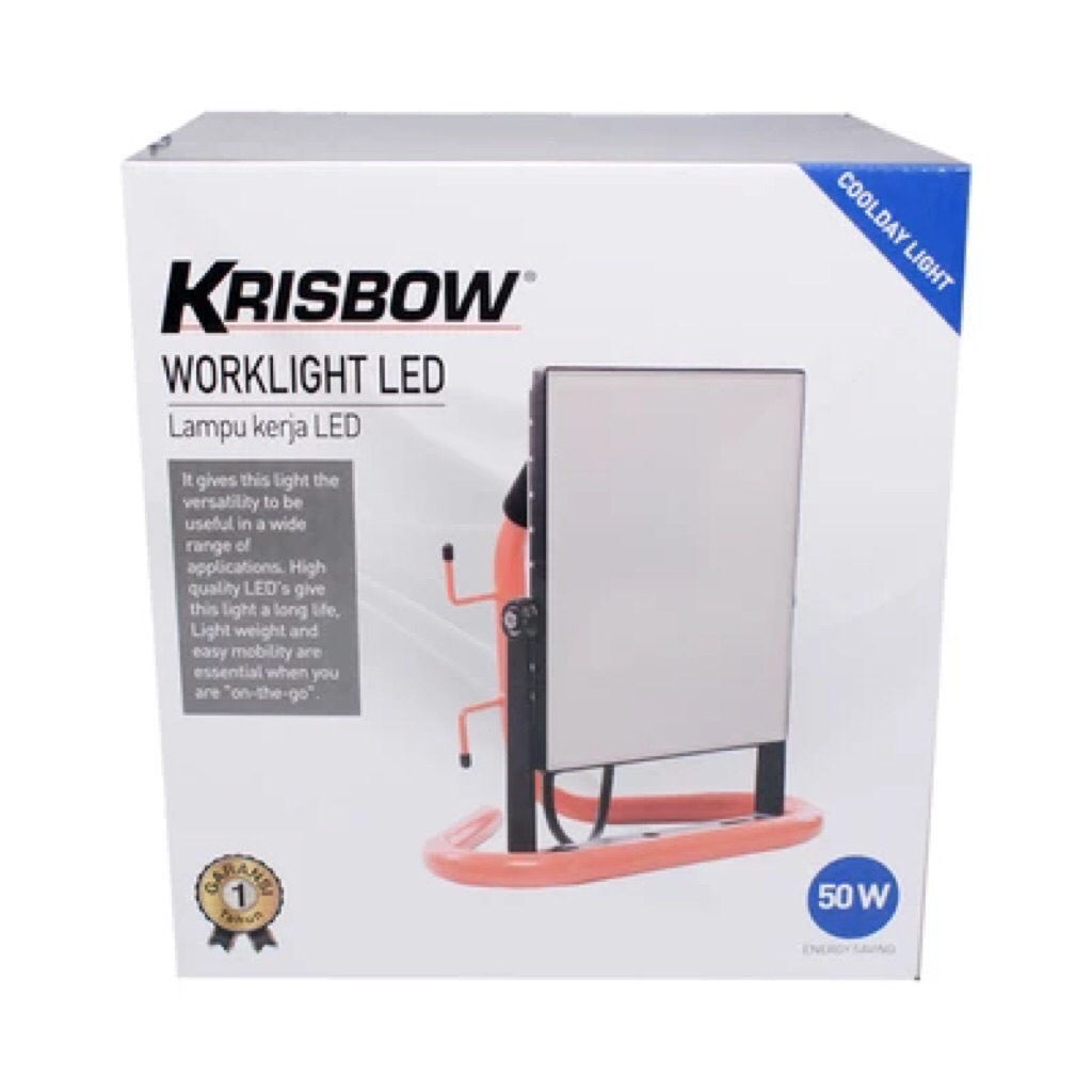 KRISBOW LAMPU KERJA PROYEK PORTABLE LED 50W/AZKO KRISBOW PORTABLE WORKLIGHT LED 50W 1.5M/KRISBOW LAM