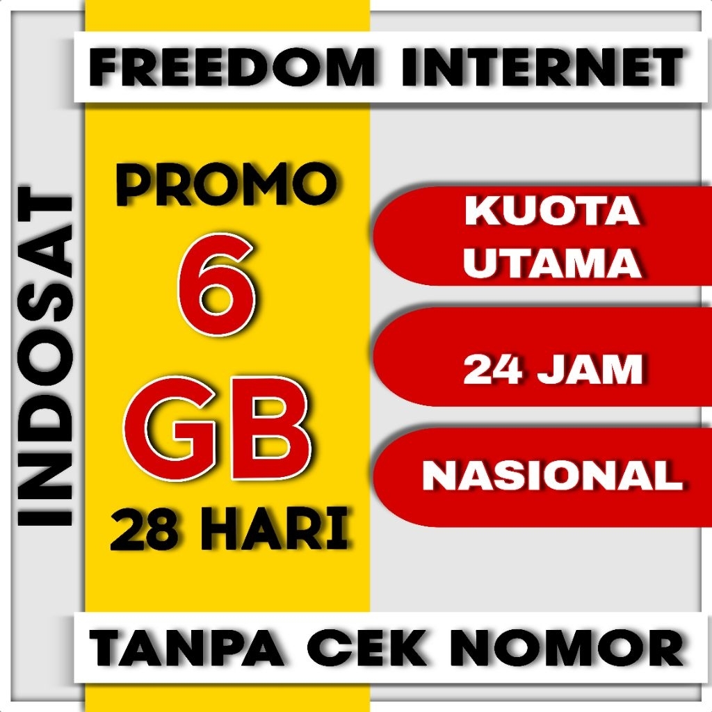 PROMO TERMURAH KUOTA INDOSAT IM3 6 GB 28 HARI