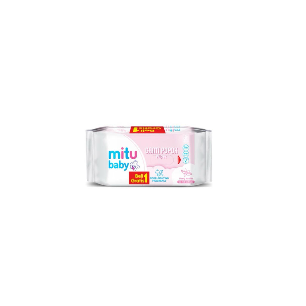 MITU BABY | TISU BASAH | TISU POPOK | ISI 50 SHEET