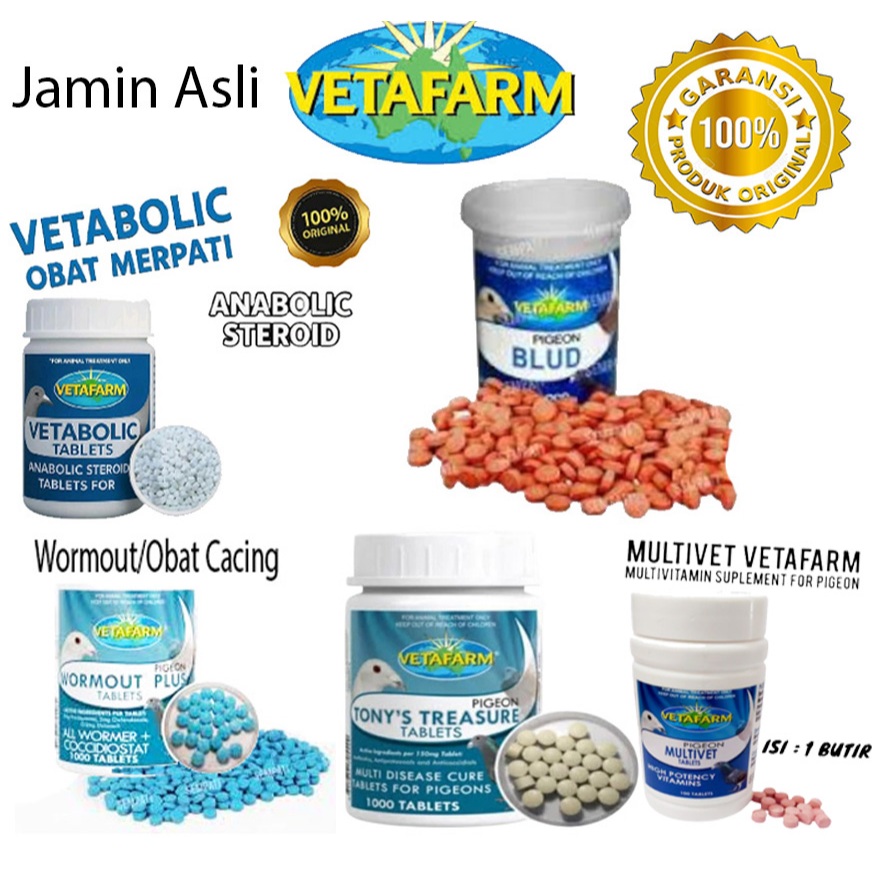 Vetafarm Vetabolic / Blud / Wormout / Livertonic / Liverclen /Tonytrasure /Multivet jamu burung merp