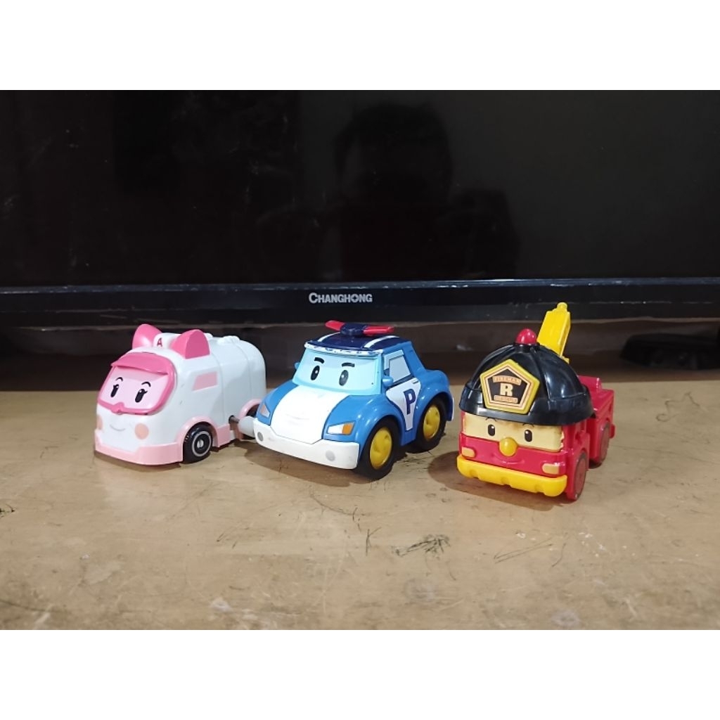 Robocar Poli Amber Roy Original Silverlit dan Roy Visual