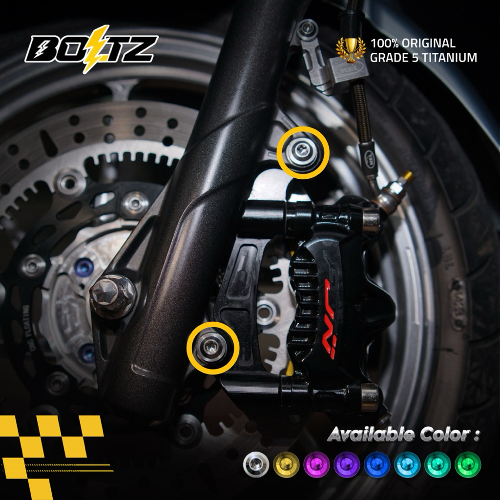 BAUT TITANIUM GR5 BRACKET KALIPER HONDA PCX 160 BOLTZ