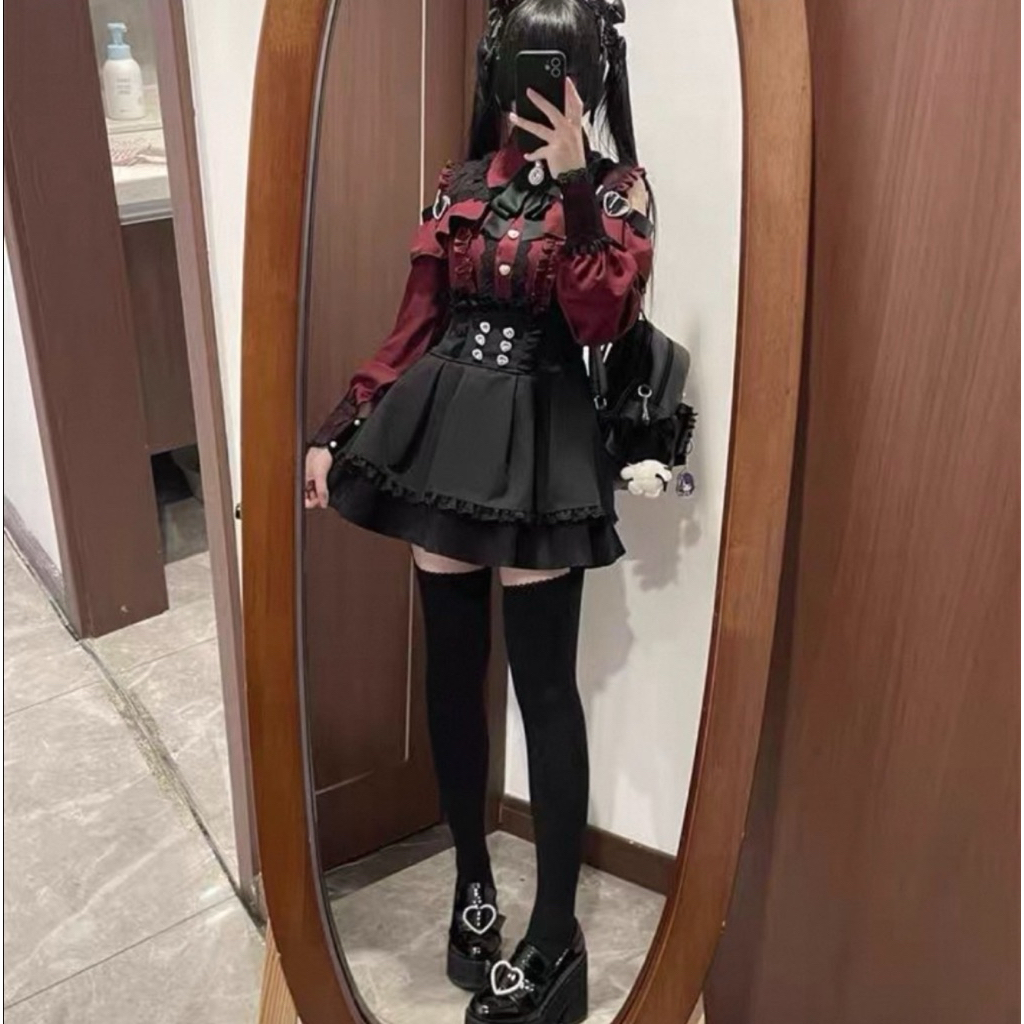 Jirai Kei Set Maroon