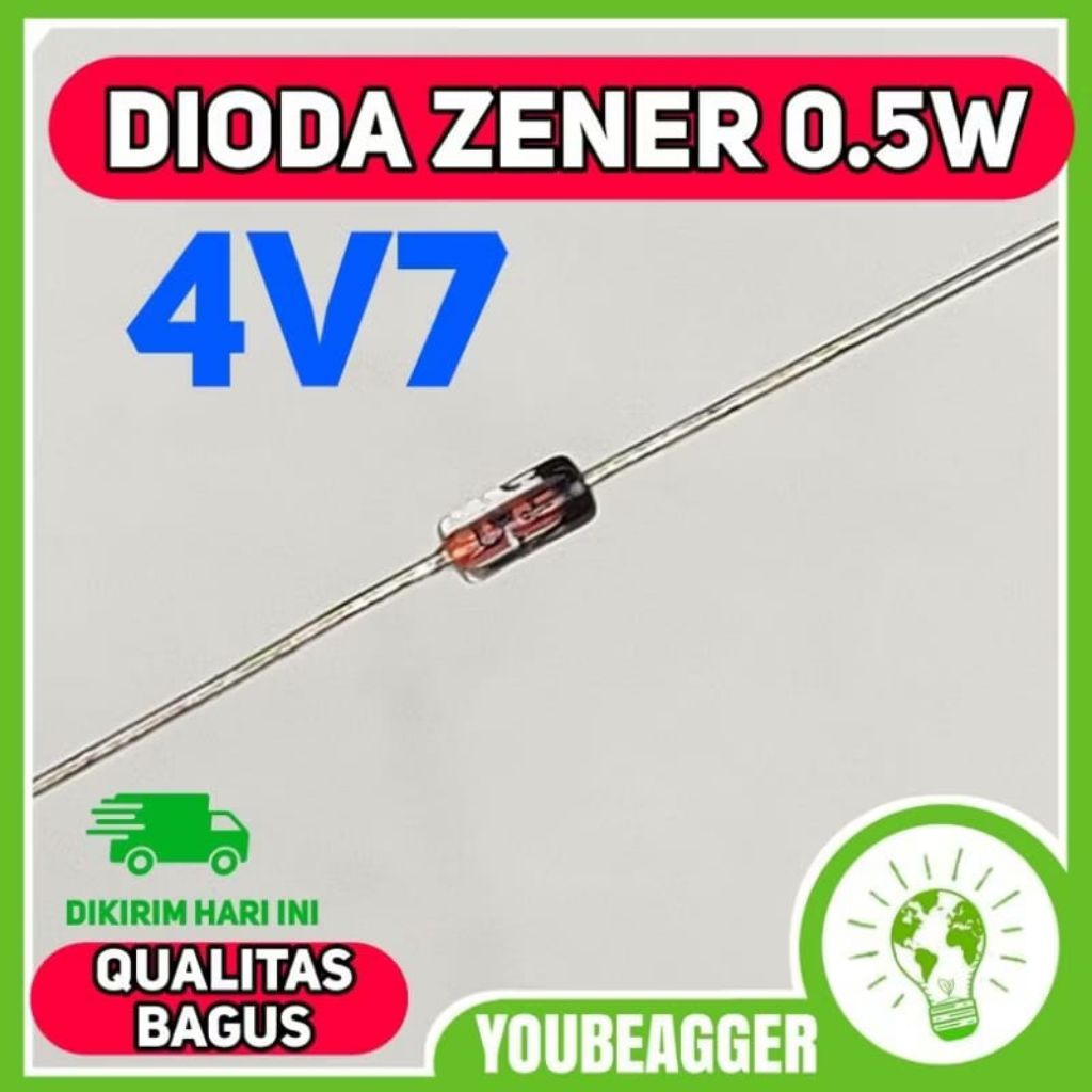 Zener 1/2W 0,5 Watt 4v3