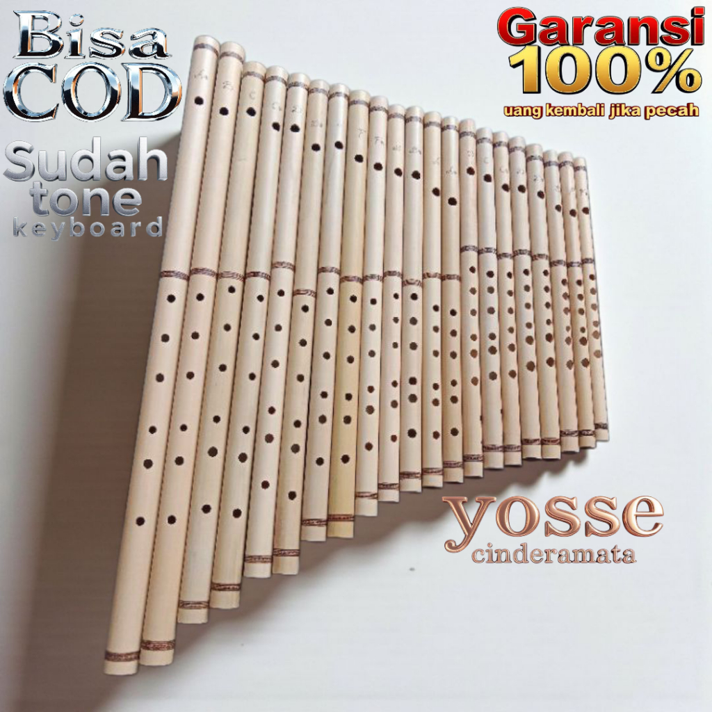 Suling Bambu Suling Dangdut 1 set ISI 21 BIJI aqurat sudah tune keyboard bergaransi