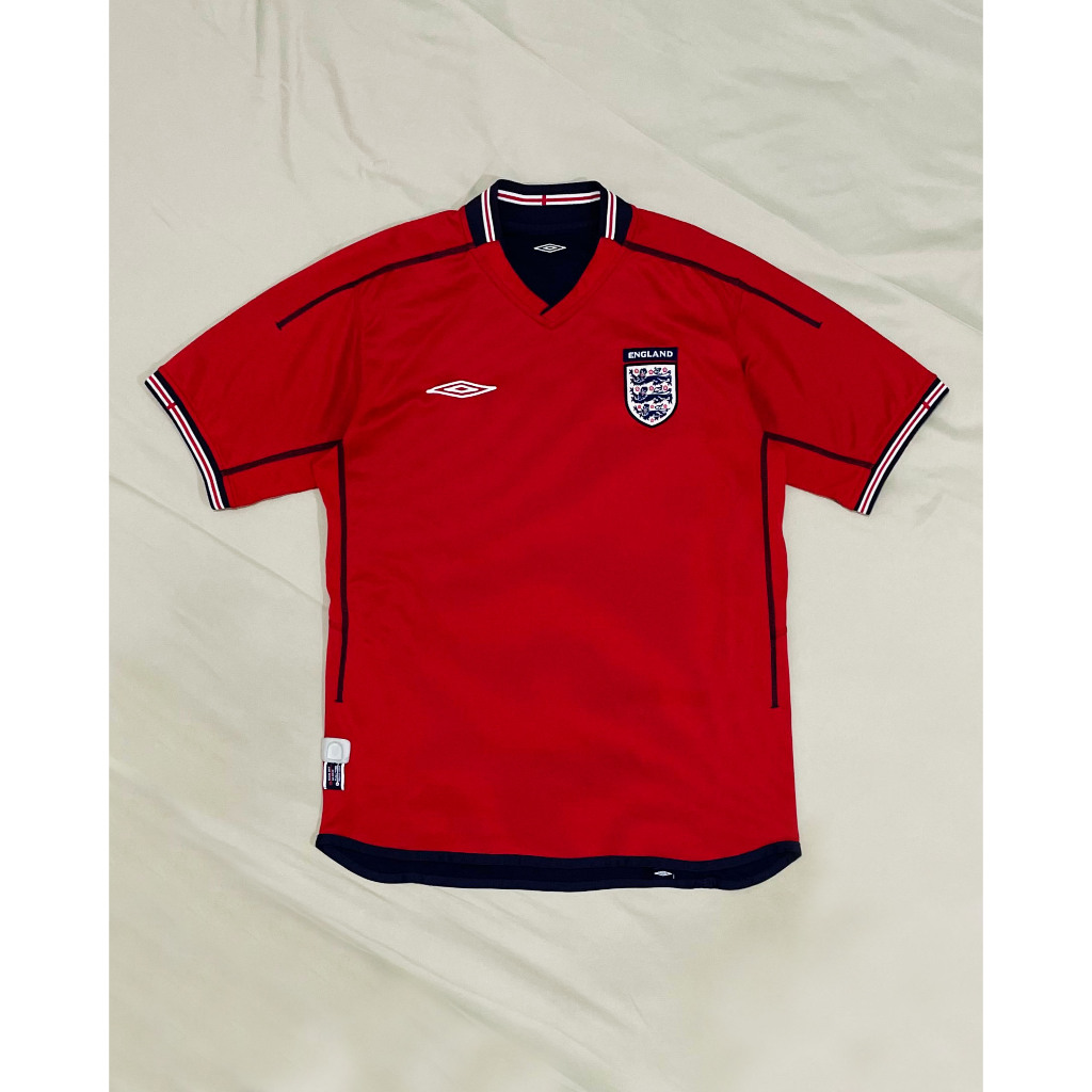 Original Umbro England Away Kit 2002 2003 2004 Jersey Bola Vintage size M