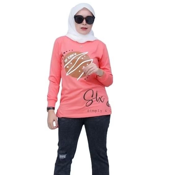 SixDiary--TERLARIS//Baju Wanita // Atasan Wanita Terbaru  Tangan Panjang Six Diary Original //kaos s