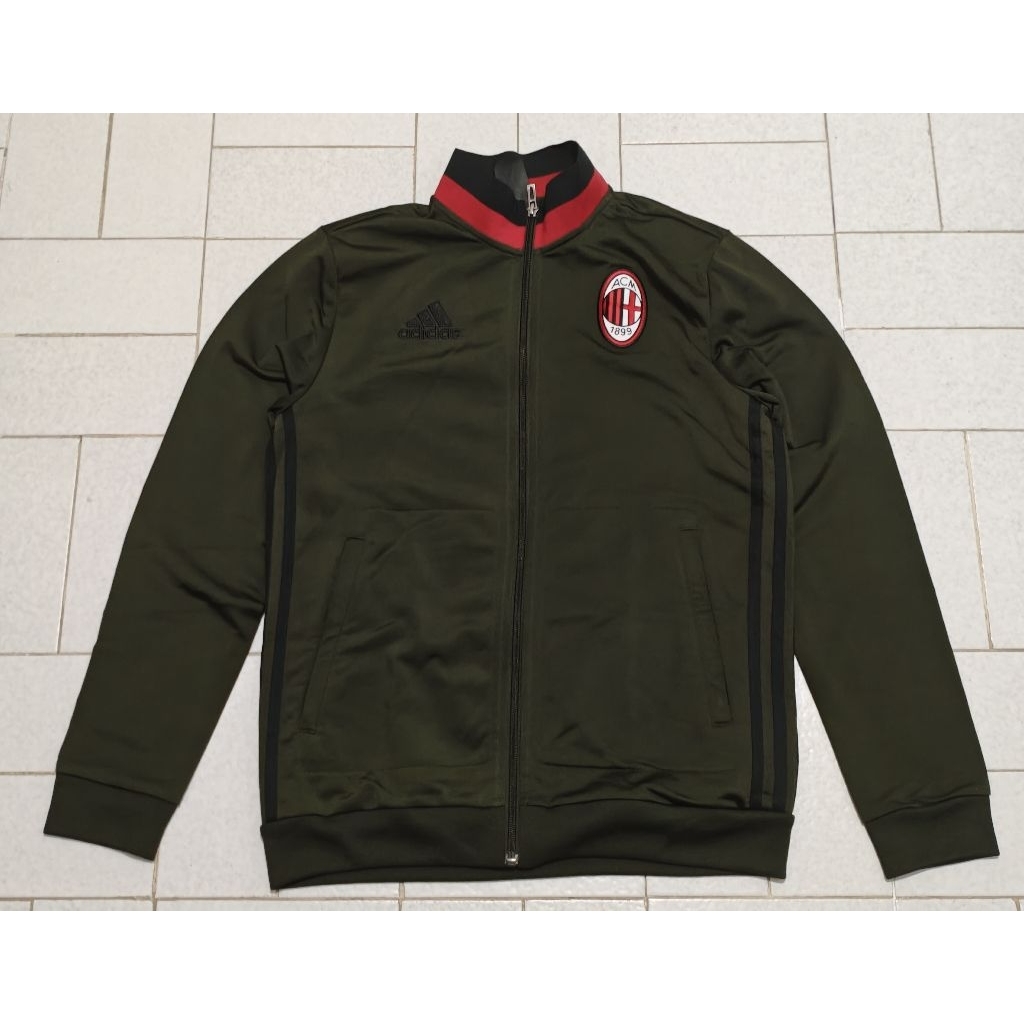 Jaket Sport Running Tracktop A***** AC Milan 2016/2017 Hijau Army