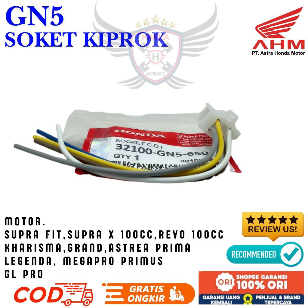 GN5 ORIGINAL SOKET KIPROK HONDA SUPRA FIT, SOKET KIPROK HONDA SUPRA X LAMA, SOKET KIPROK HONDA KHARI