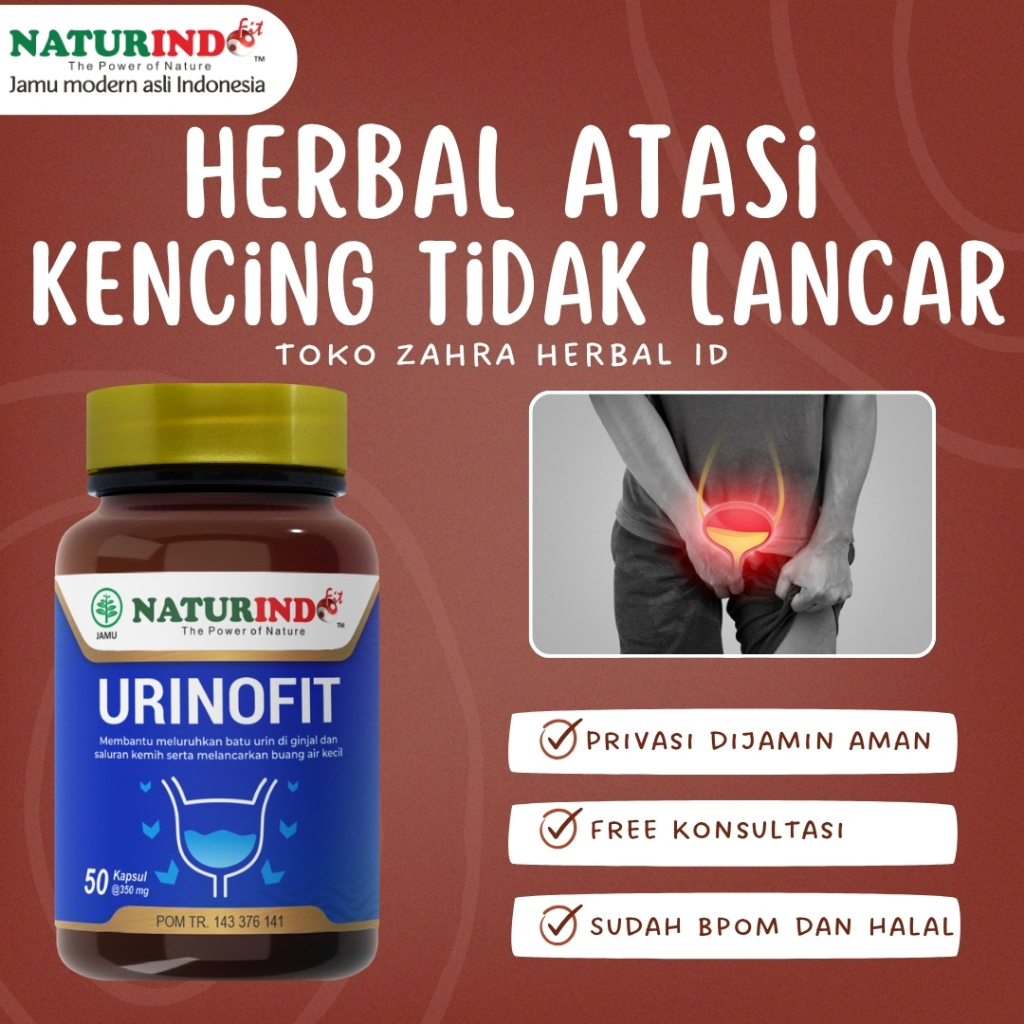 URINOFIT Obat Herbal Kencing Tidak Lancar Batu Ginjal Infeksi Saluran Kemih Kencing Nanah Naturindo