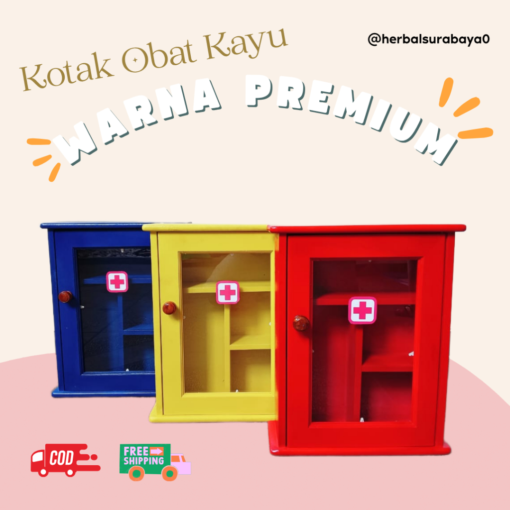 Kotak Obat Kayu Premium Kotak Obat P3K Dinding Termurah Finishing Glossy Kayu Premium Tbk