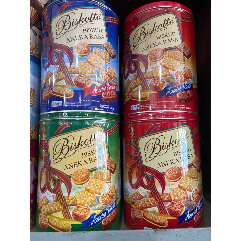 BISKOTTO biskuit aneka rasa 600gr kaleng