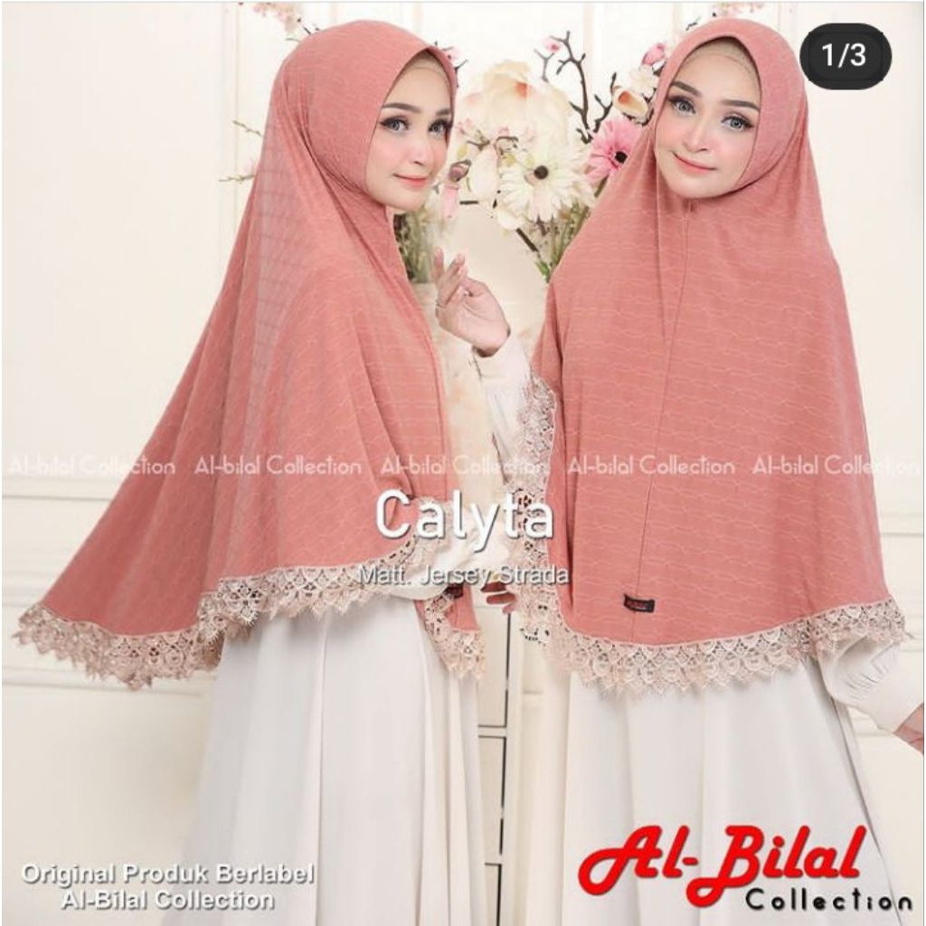 Jilbab Syar'i jumbo renda original Al Bilal Collection
