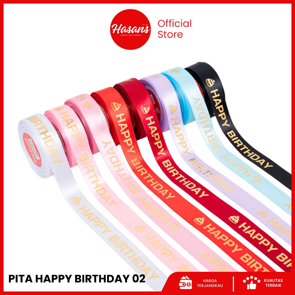 Hasans / [1 ROLL] Pita Kado Ulang Tahun / Pita Hampers Valentine / Pita Kado Motif Bermotif / Pita H