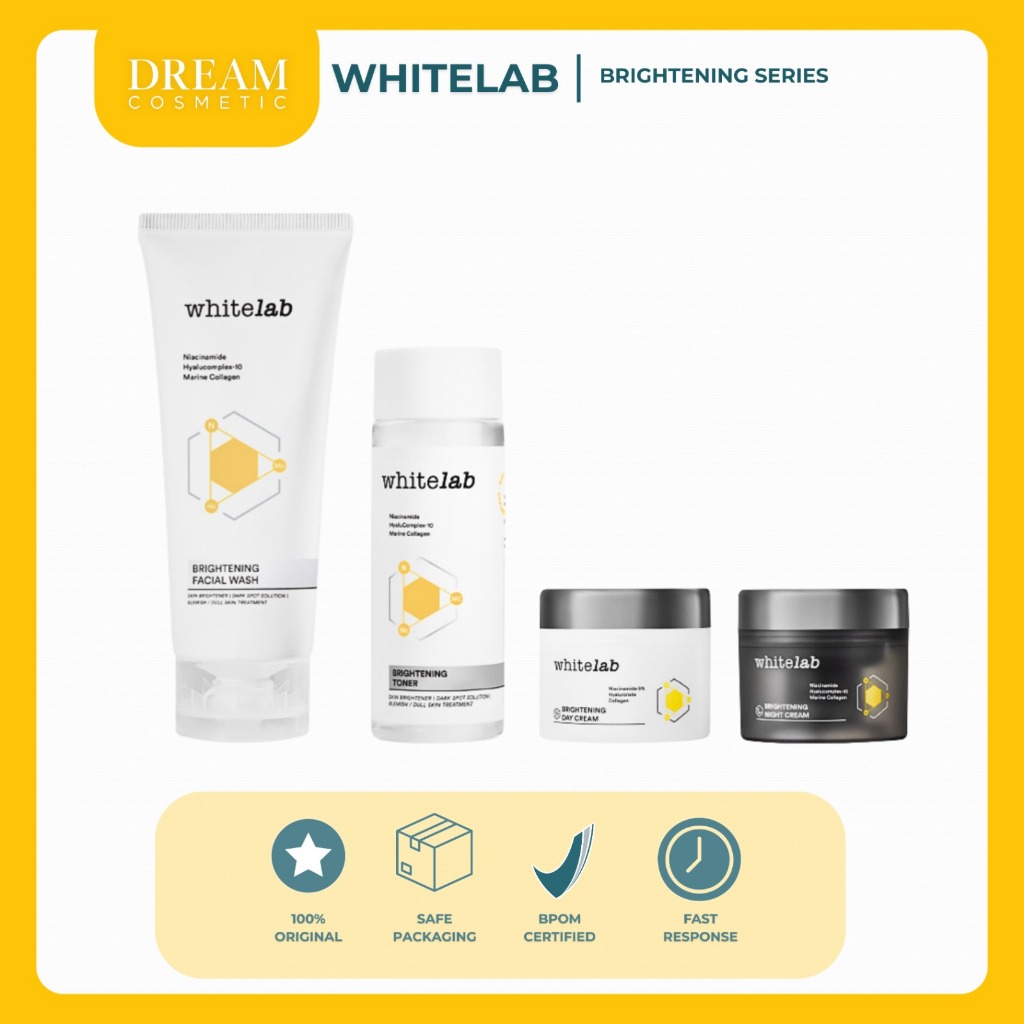 WHITELAB SKINCARE BRIGHTENING SERIES | SKINCARE MENCERAHKAN VIRAL | FACE WASH TONER DAY CREAM & NIGH