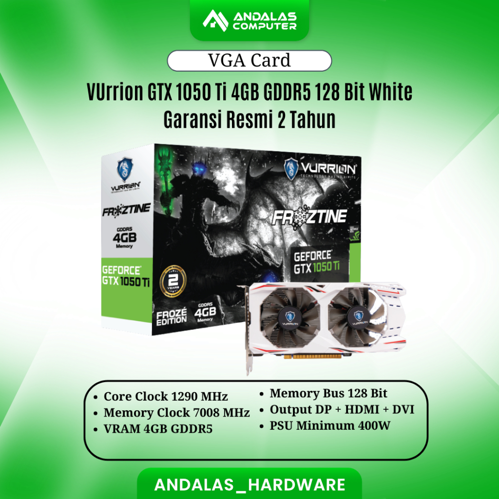 VGA VURRION GeForce GTX 1050 Ti 4GB DDR5 GTX 1050ti