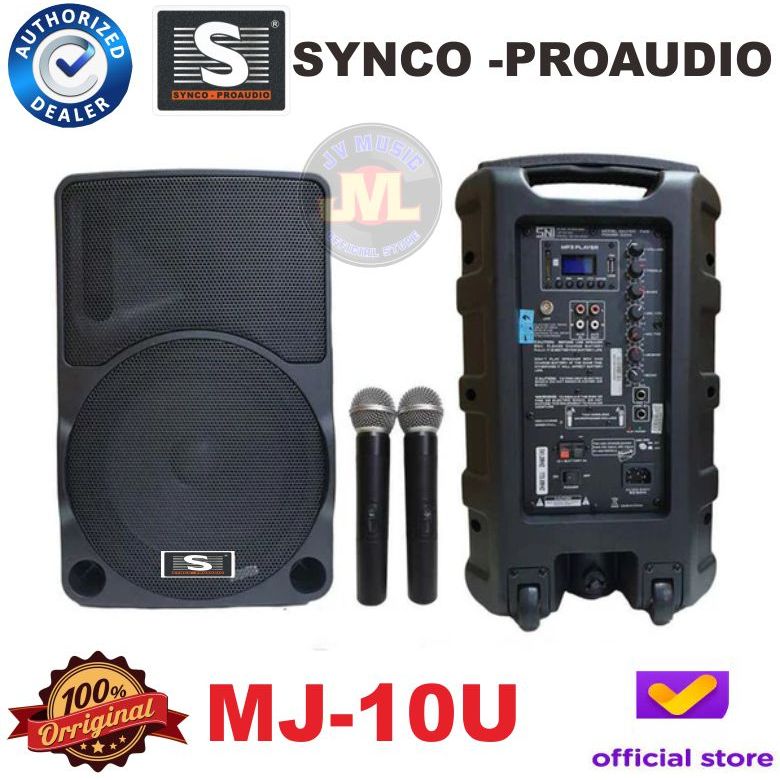 Synco Proaudio  Mj10u Portable Wireless Speaker 10-Inch Synco Proaudio MJ-10u