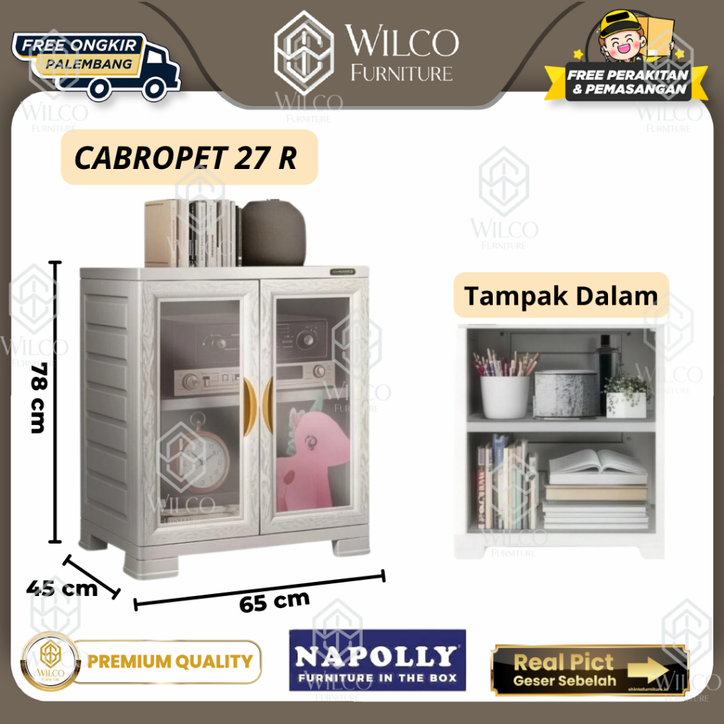 Lemari Serbaguna Plastik CABROPET 27R by Napolly | Lemari Buffet Plastik