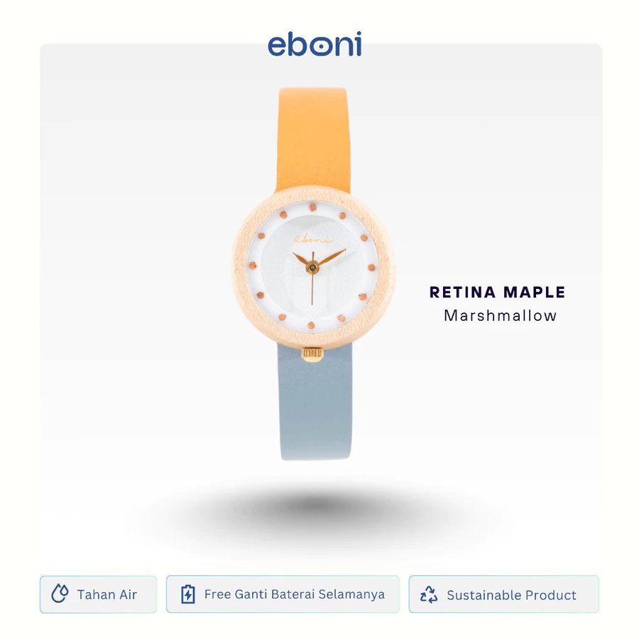 Eboni Watch - Retina Maple Marshmallow | Jam Tangan Kayu