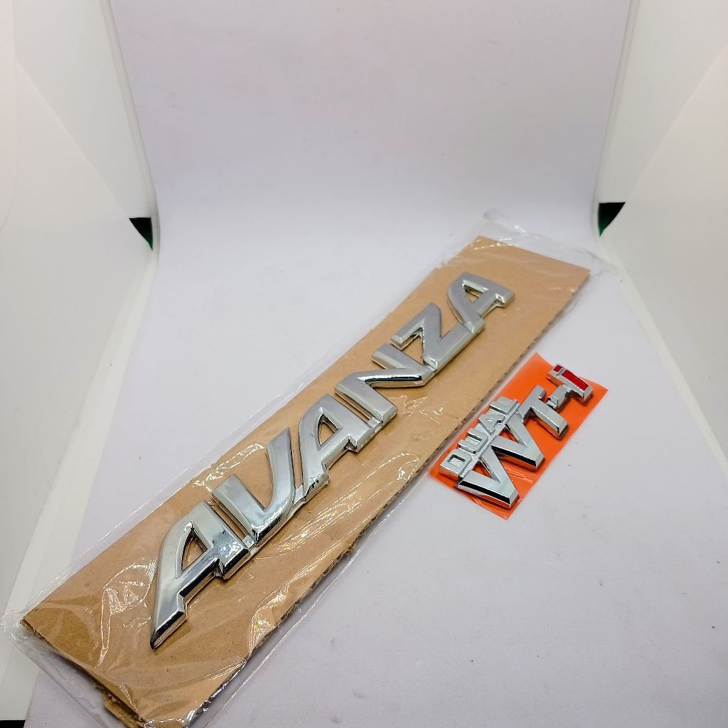 Emblem Logo Tulisan Avanza & Dual Vvti Original