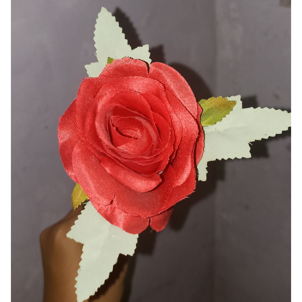 Bunga Artificial Mawar Merah 1 Tangkai
