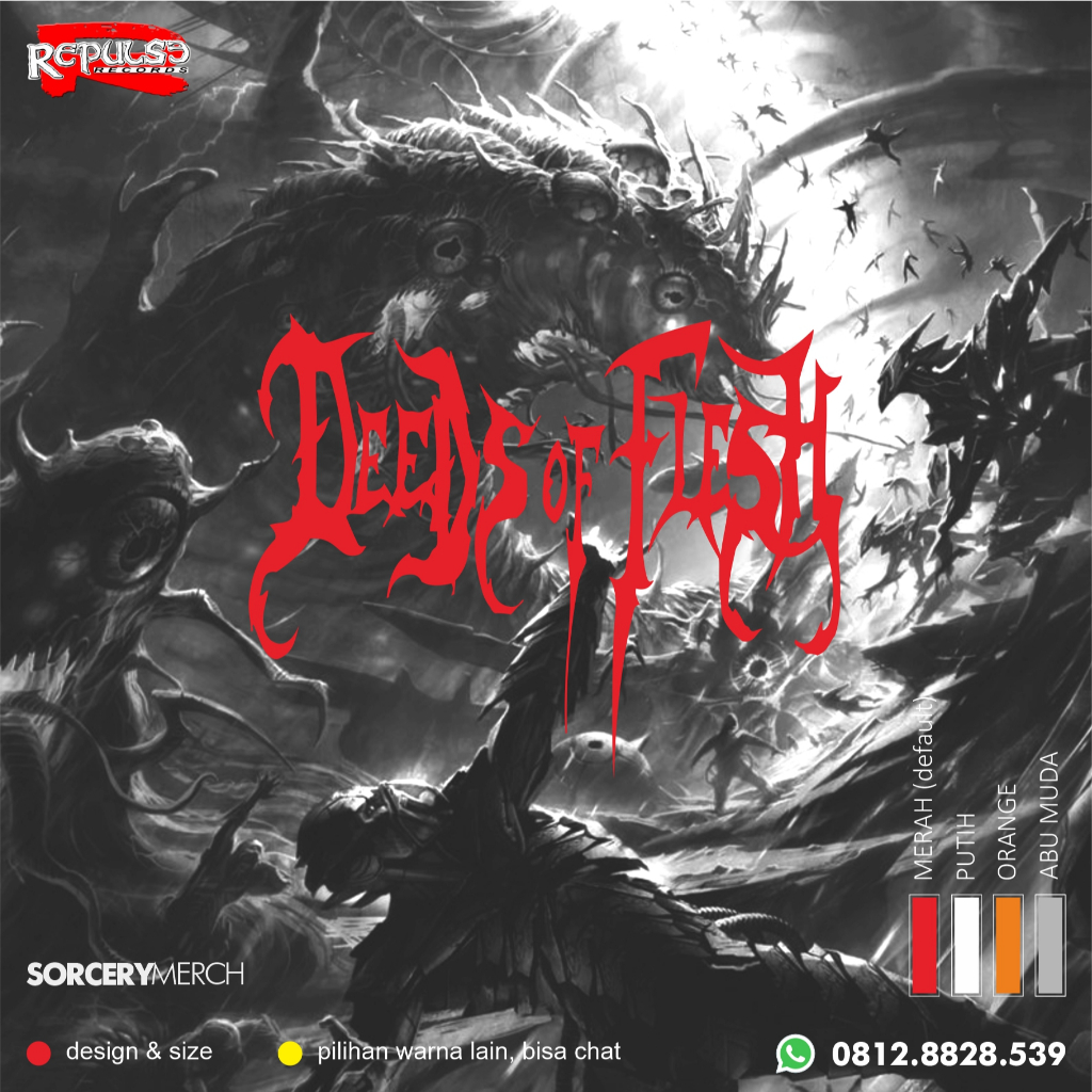 DEEDS OF FLESH logo cutting sticker