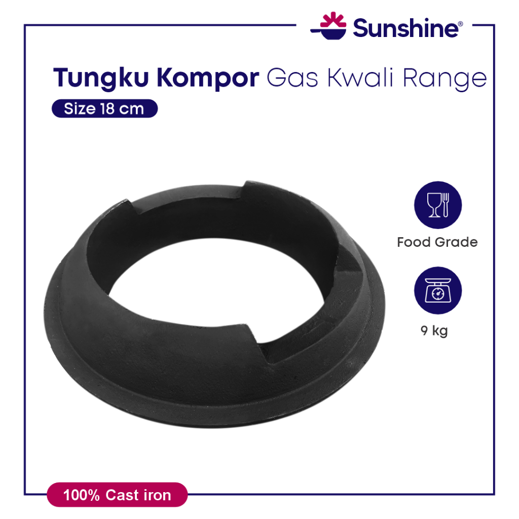 Tungku kompor gas kwali range 32 cm besi cor / kuali tange MBG besi cor / cast iron
