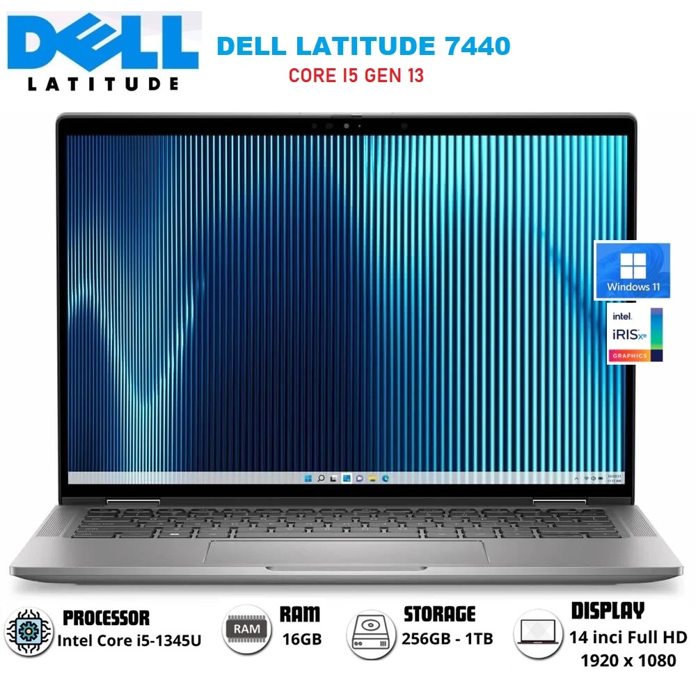 Laptop DELL Latitude 7440 intel core i5 GEN 13 IRIS FHD 14"inch RAM 16GB/SSD 1TB NVME - Dell 7410 i5