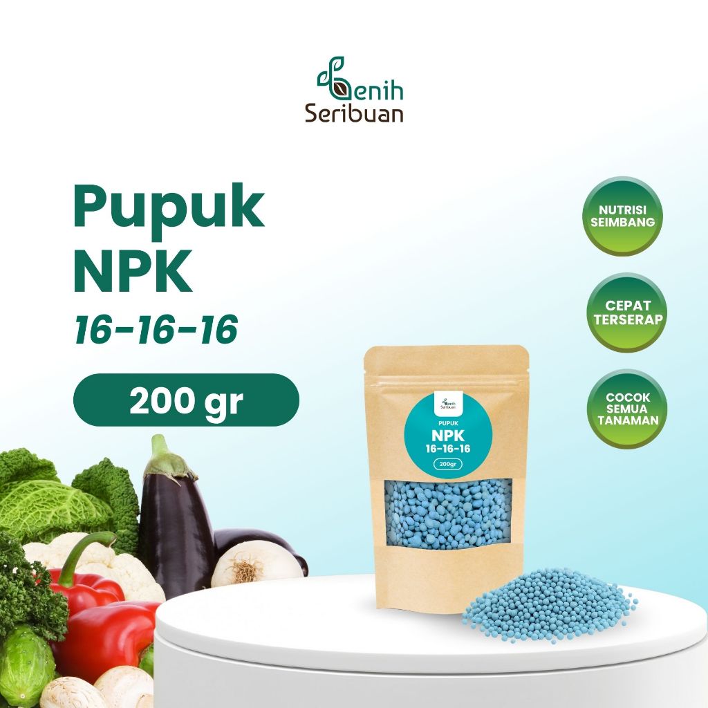 Benih Seribuan - PUPUK NPK Cap Tawon 161616 200gr