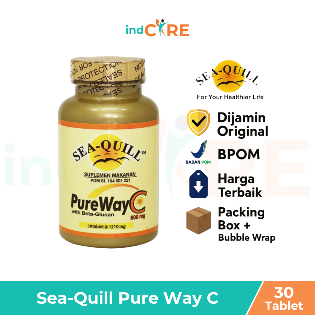 Sea Quill Pure Way C Isi 30 Tablet / Sea Quill Pure Way C / Vitamin C / Kekebalan Tubuh / Pencegahan