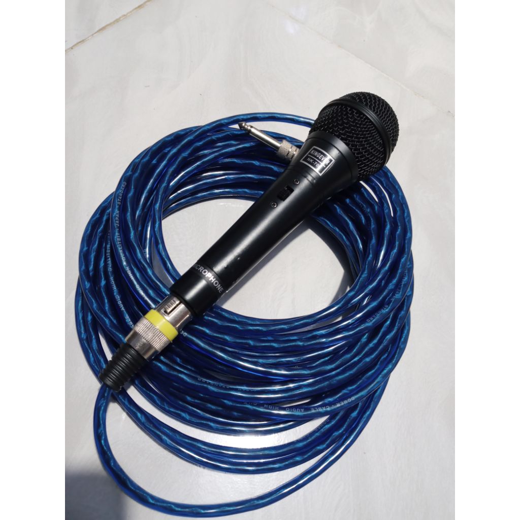 microphone kabel, Mik bagus body besi lengkap kabel 10 meter