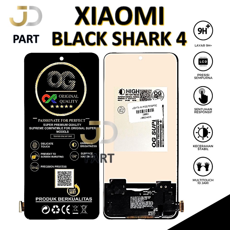 LCD TOUCHSCREEN XIAOMI BLACK SHARK 4 COMPLETE ORIGINAL FULLSET