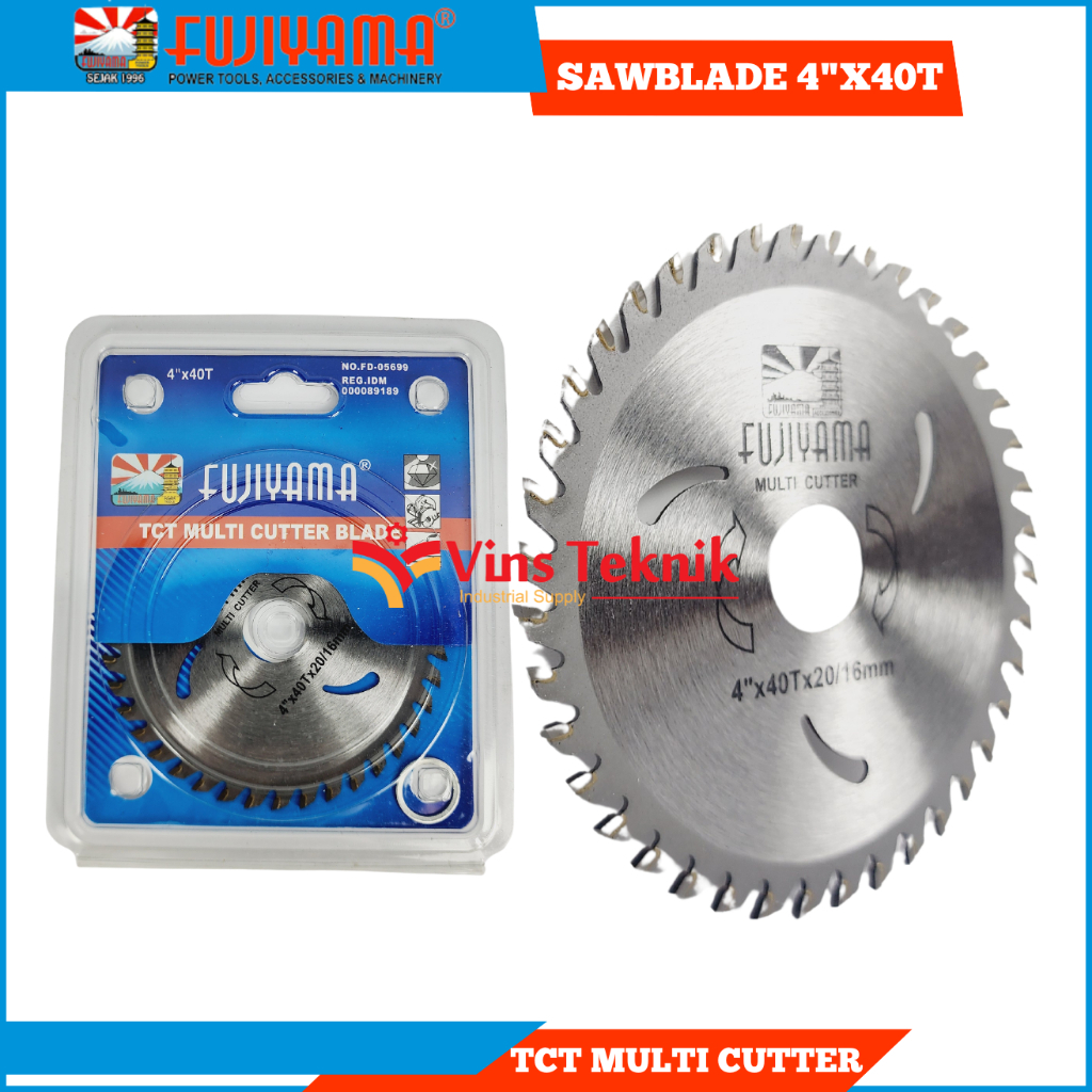 FUJIYAMA Saw Blade TCT 4 x 40 T Mata Potong Gerinda 4 INCH Spesialis Kayu