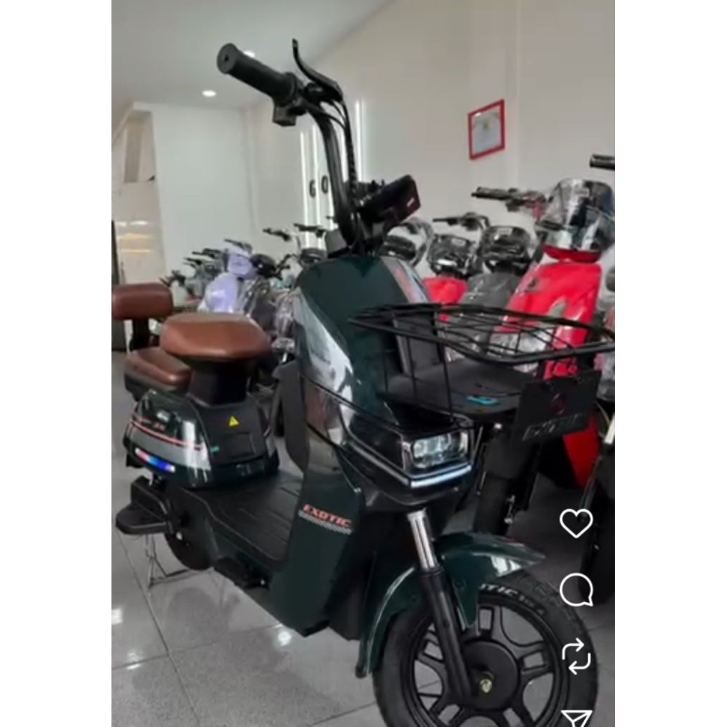 Sepeda Listrik Exotic Stinger 3.5 hijau Sepeda Listrik termurah sepeda listrik anak sepeda Listrik m