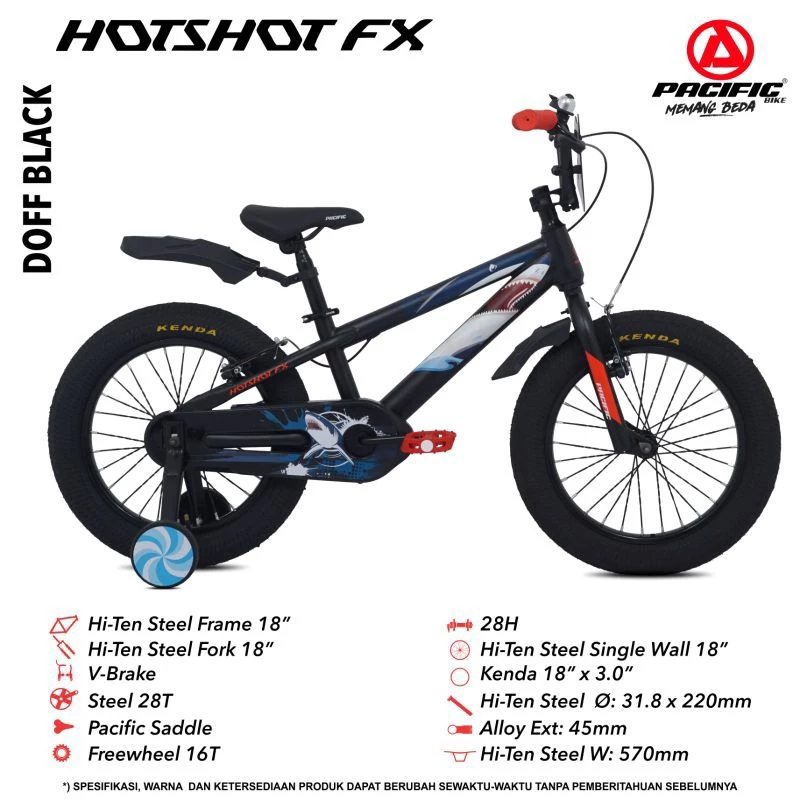 SEPEDA ANAK BMX PACIFIC HOTSHOT FX 3.0 UKURAN 16 18 INCH BAN JUMBO