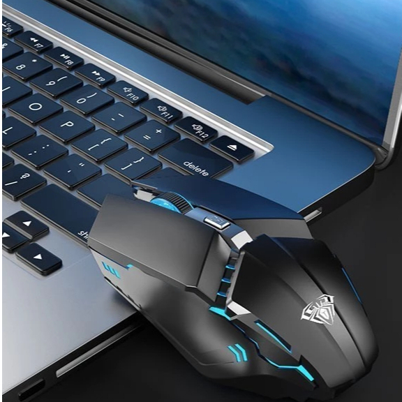 AULA S31 Gaming Mouse LED Wired Click with Breathing Backlight Effect Drag - Black