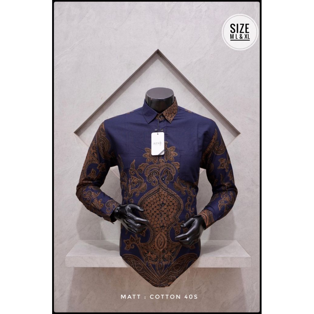 Batik Pria Lengan Panjang Original Azwr Premium