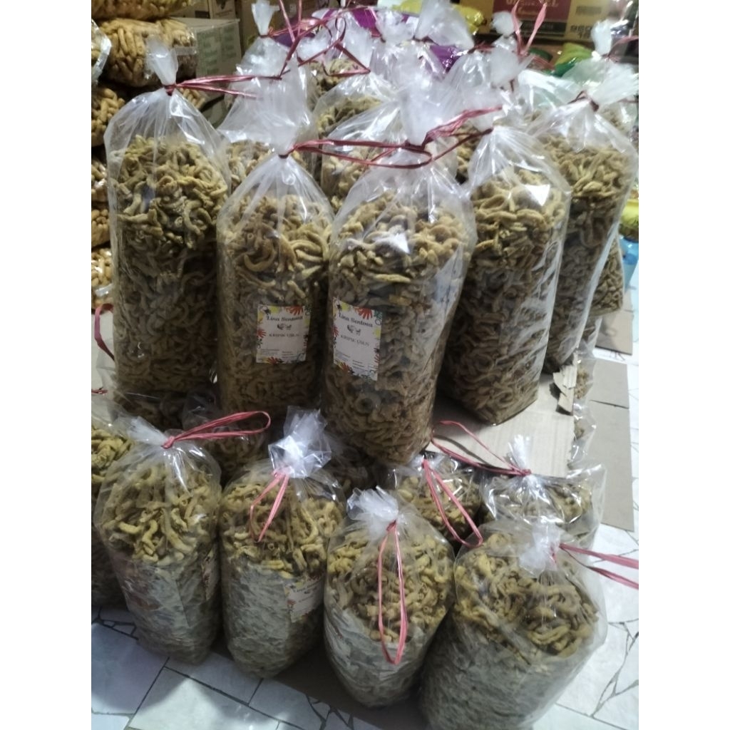 kripik usus kemasan 1 ball berat 2kg