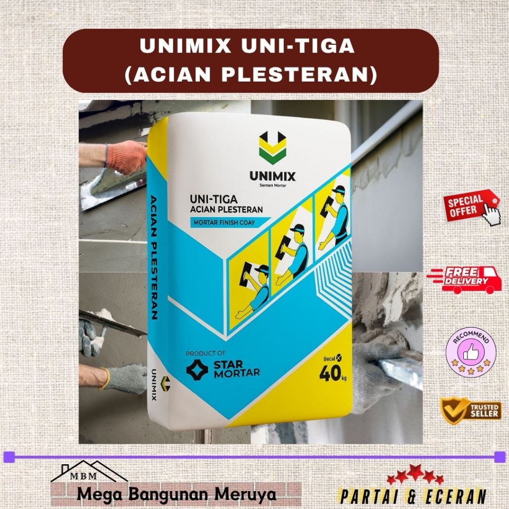 UNIMIX SEMEN ACIAN MORTAR ACIAN PLESTER SERBA GUNA