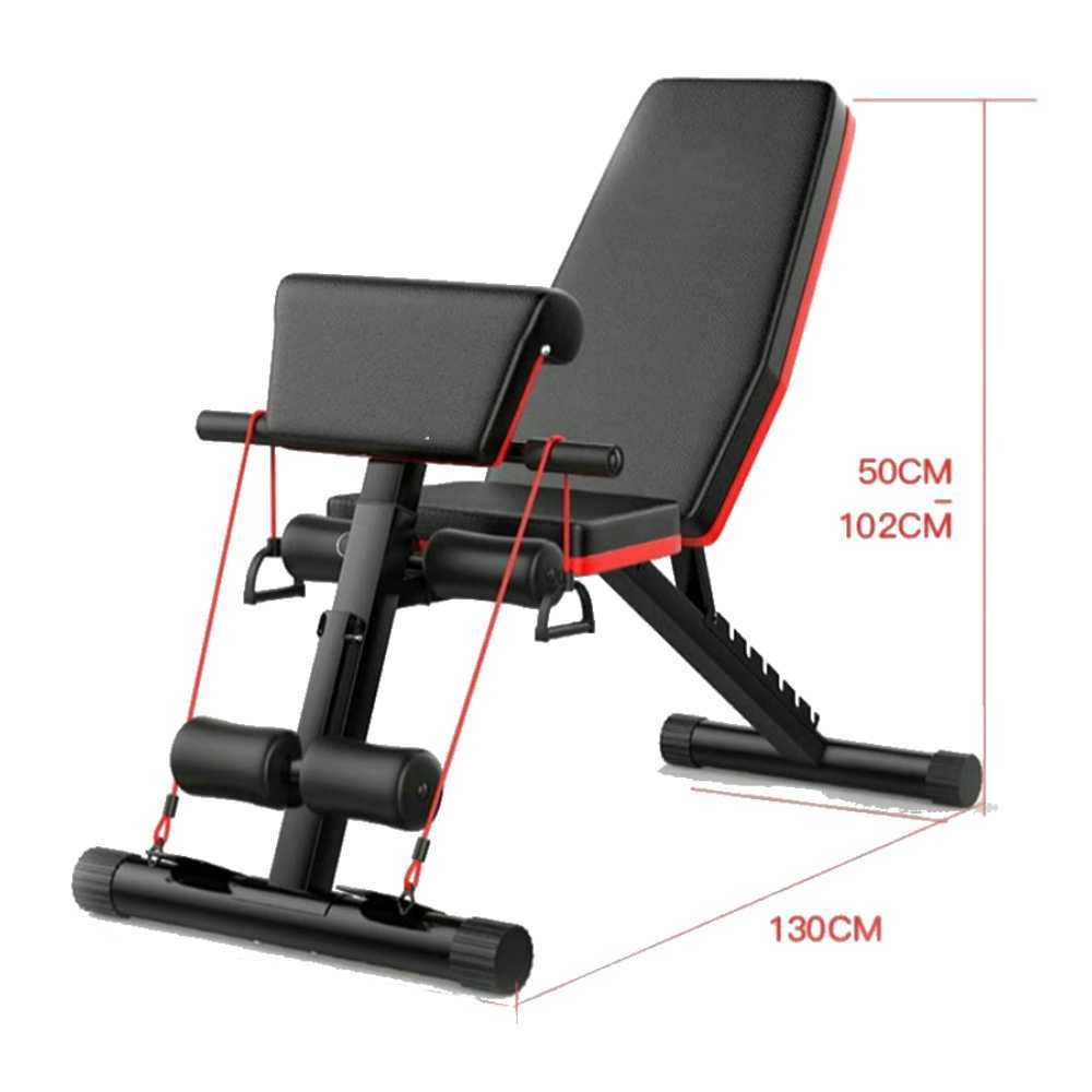 Kursi Gym Bench Press Adjustable Foldable Dumbbell Sit Up Exercise 15kg Bench Alat Olahraga Sit Up B