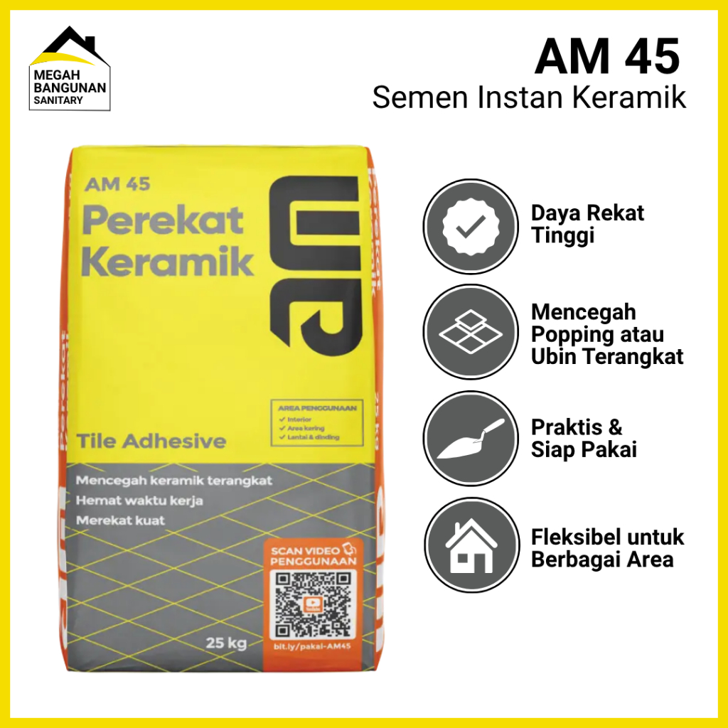 Semen Perekat Keramik AM 45 25 KG Tile Adhesive Semen Keramik Instan